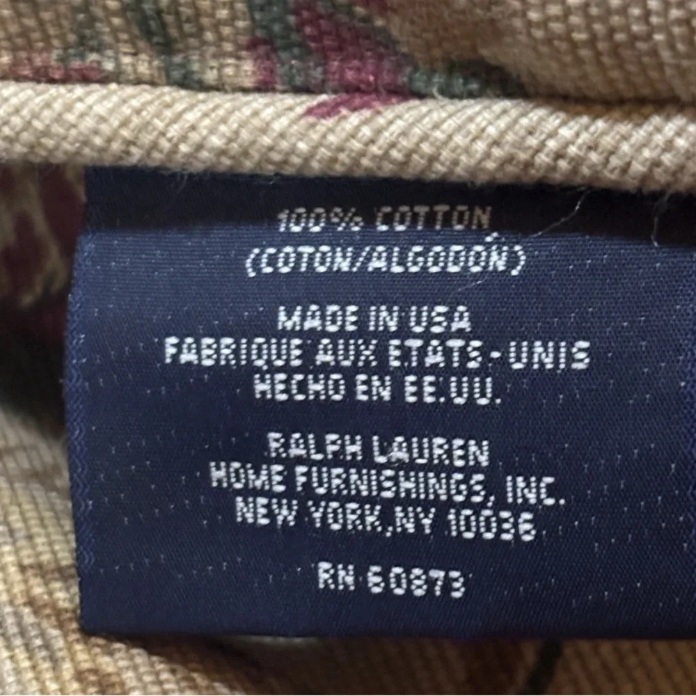 RALPH Lauren Highgate Woods FULL QUEEN COMFORTER Vtg FLORAL Neutral Rare